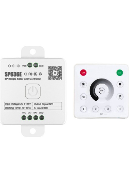 AND-SP636E Spı DC5-24V Monokrom Kontrol Cihazı And-Rc1 Uzaktan Kumanda Desteği 2.4g Dokunmatik Uzaktan Kumanda (Yurt Dışından)