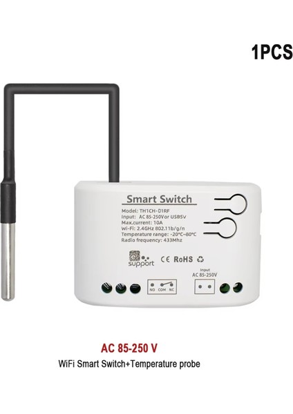 Akıllı Wifi Sıcaklık Anahtarı Pasif Kuru Kontak Röle Termostat Monitör Sıcaklık Sensörü A (Yurt Dışından) fırsatları