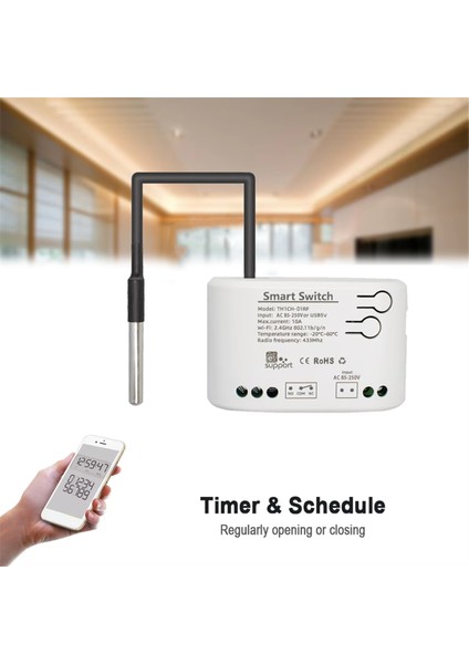 Akıllı Wifi Sıcaklık Anahtarı Pasif Kuru Kontak Röle Termostat Monitör Sıcaklık Sensörü A (Yurt Dışından) indirimleri