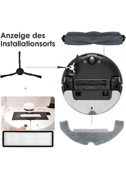 Dreame D10 Plus Gen 2/RLD32GD Vakum Ataşmanı Için 17 Adet Ana Yan Fırça Filtresi Toz Torbası Paspas Bezi Yedek Parçası (Yurt Dışından) modelleri