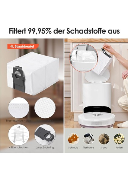 Dreame D10 Plus Gen 2/RLD32GD Vakum Ataşmanı Için 17 Adet Ana Yan Fırça Filtresi Toz Torbası Paspas Bezi Yedek Parçası (Yurt Dışından) indirimleri