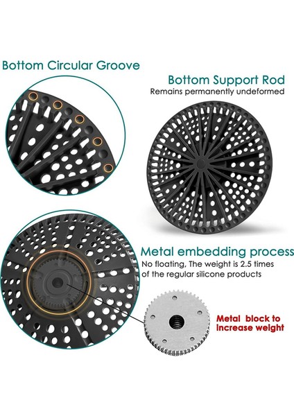 Duş Saç Gideri Tutucu, 2 Paket 5.5 Inç Silikon Gider Koruyucu Süzgeç, Duş Odası Için Duş Gideri Kapağı (Yurt Dışından) fiyatları