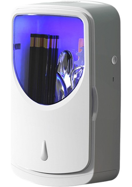 Mutfak Eşyaları Ev Alışveriş Merkezi Duvara Monte Kaşık Çubuk Kutusu Sterilizatör Uv Kurutma Saklama Kutusu Basit Çubuk Kafesi Beyaz (Yurt Dışından)