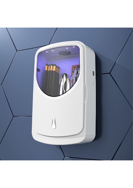 Mutfak Eşyaları Ev Alışveriş Merkezi Duvara Monte Kaşık Çubuk Kutusu Sterilizatör Uv Kurutma Saklama Kutusu Basit Çubuk Kafesi Beyaz (Yurt Dışından) indirimleri