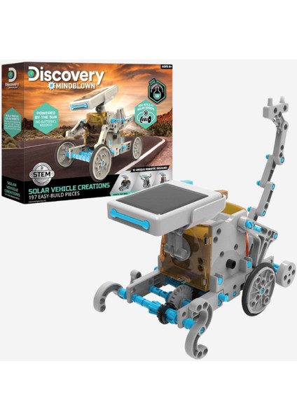 Güneş Enerjili Robot Seti, 12 Tasarım ve 197 Parça Stem Oyuncağı