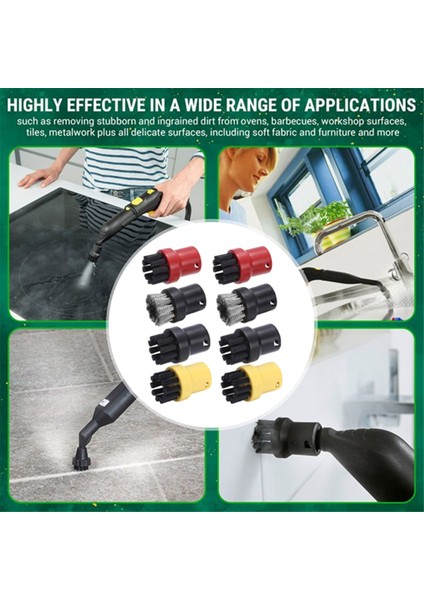Karcher SC1/SC2/CTK10/SC3/SC4/SC5/SC7 Buharlı Temizleyici Parçaları Için 8 Adet Yuvarlak Buharlı Temizleyici Fırçası Değişimi (Yurt Dışından) indirimleri
