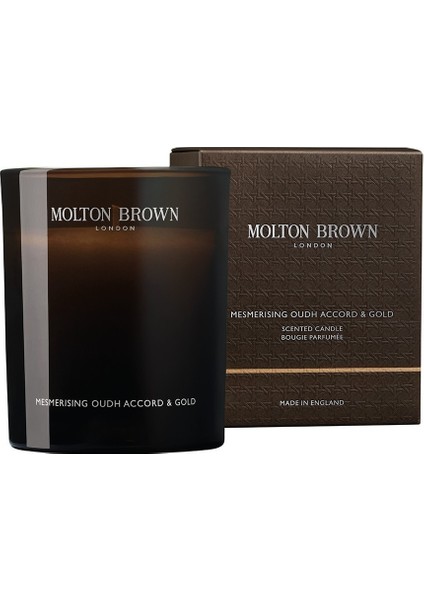 Mesmerising Oudh Accord ve Gold Molten Brown Oudh Duftkerze Sıcak Zimt ve Elemi Aroması modelleri