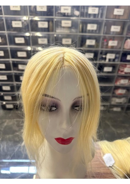 Kadın Protez Saç Naturel Komle Modeli Sarı