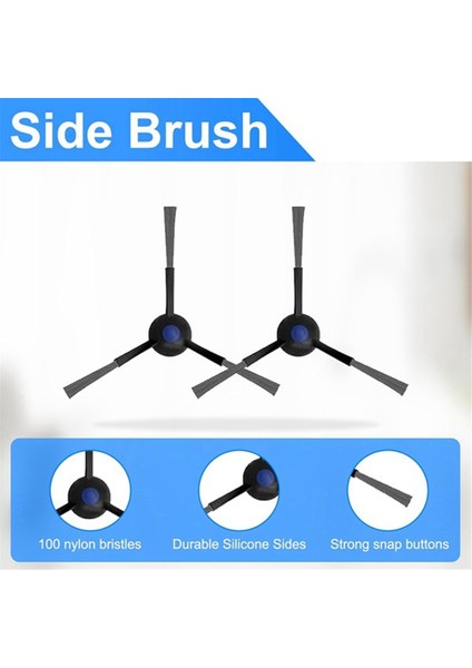 Ecovacs T30 Omnı / T30 Pro Omnı / Yeedı M12 Pro+ / T30 Max Temizleyici Parçalarının Değiştirilmesi Için 12 Adet Yan Fırça (Yurt Dışından) modelleri