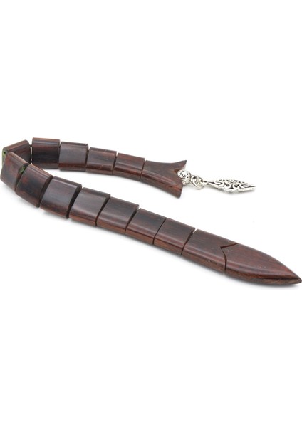 Usta Işi Sıkma Kehribar Kaplı Palmiye Ağacı Balık Tesbih