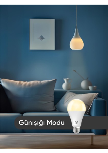 Renkli Wi-Fi LED Ampul, Uzaktan ve Sesli Kontrol ile Kolay Kullanım