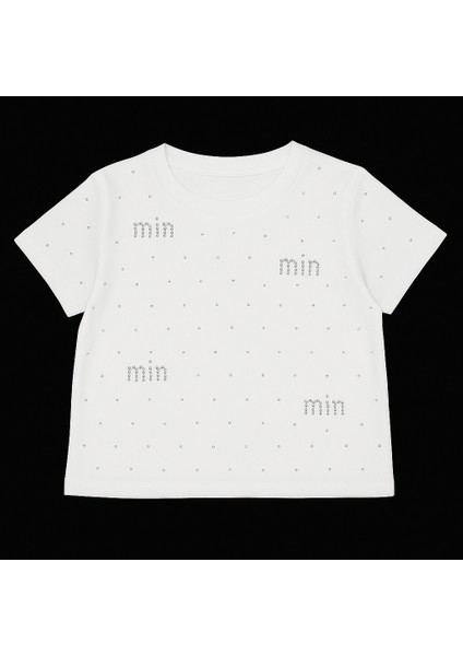 👕 Kız Çocuk Tişörtü – Mın Mın Taşlı Desen
