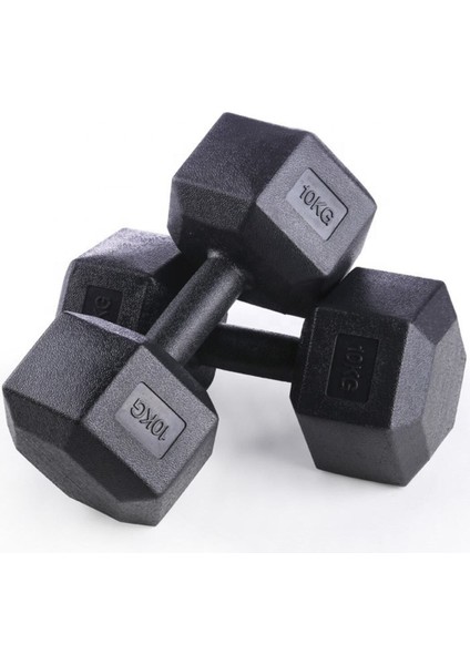 Çok Renkli 10 kg x 2 Dambıl Seti, 20 kg Toplam Ağırlık ile Güç ve Renkli Spor Keyfi