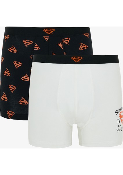 Erkek Superman Puantiye Desenli 2'li Boxer