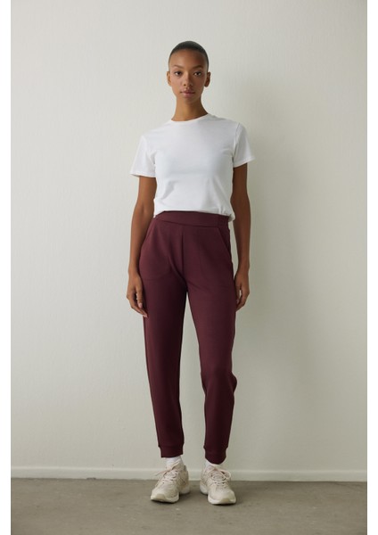 Bordo Silky Feel Cepli Jogger Eşofman Altı fırsatları