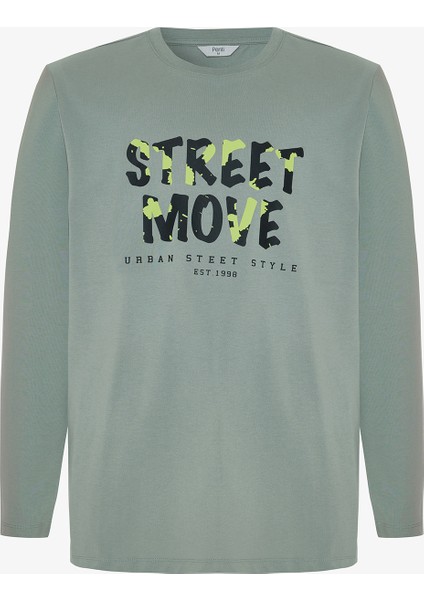Move Erkek Slogan Baskılı Uzun Kollu Pamuklu Pijama Takımı fiyatları