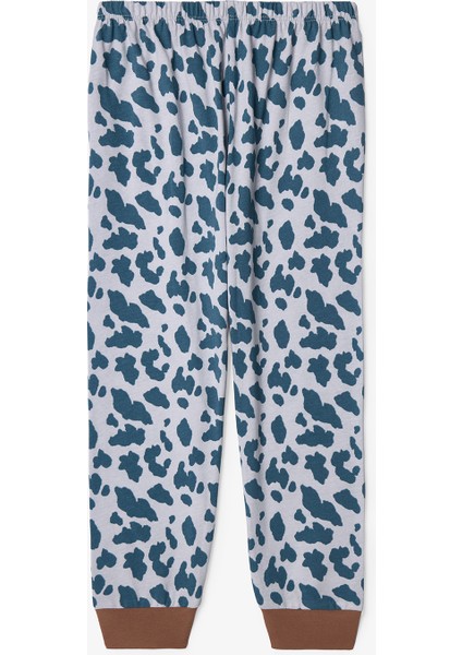 Erkek Çocuk Inek Desenli Uzun Kollu 2'li Pijama Takımı fırsatları