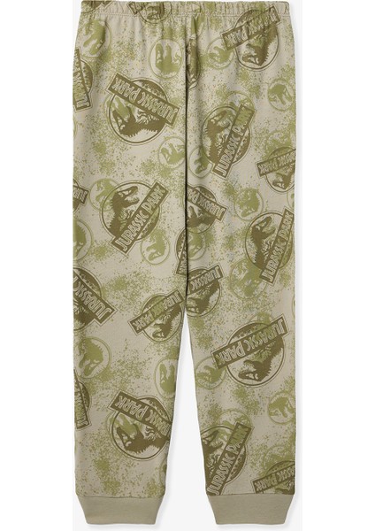 Haki Erkek Çocuk Jurassic Park Pijama Takımı modelleri