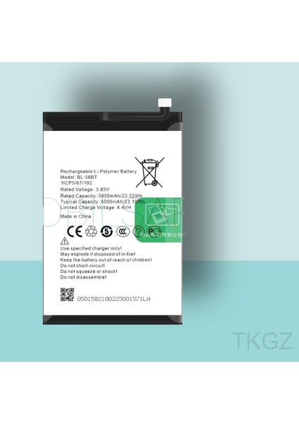 - Tecno Pova 4 - BL-58BT - Batarya Pil Orijinal Sıfır