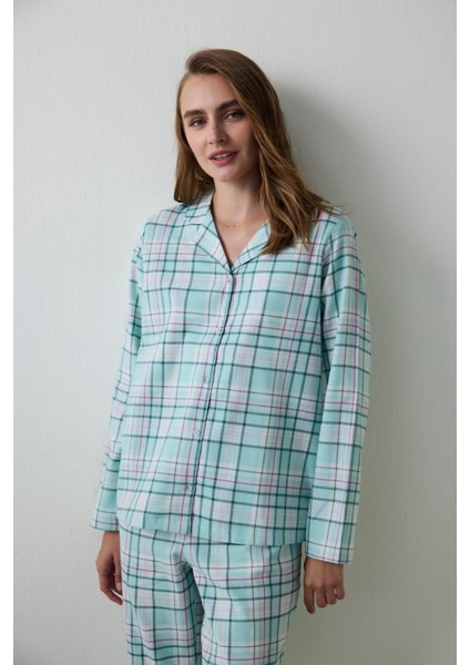 Mint Ellie Ekoseli Gömlek Yaka Uzun Kol Pijama Takımı fiyatları