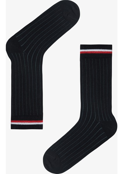 Çok Renkli Erkek Grey Line Çizgili 3'lü Soket Çorap fiyatları