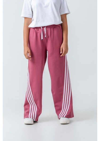 Kız Çocuk Cepli Rahat Kesim Penye Eşofman Altı