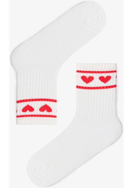 Karışık Renk Kız Çocuk Pinky Love Kalp Desenli 3'lü Soket Çorap fiyatları