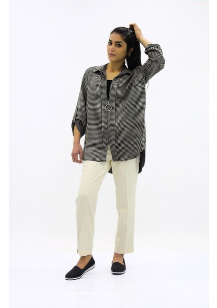 Fermuarlı Viskon Gömlek indirimleri