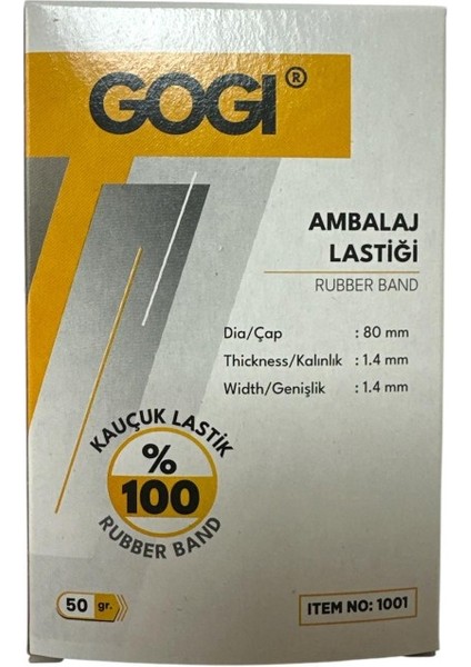 Ambalaj, Paket Lastiği 50 gr %100 Kauçuk