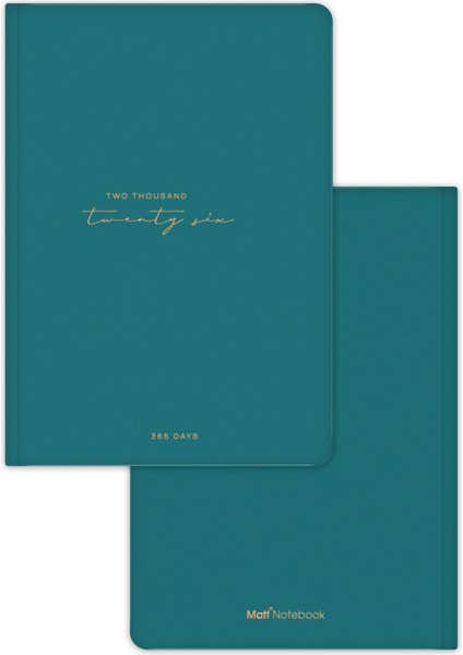 2026 Yılı A5 Tam Gün Ajanda 15X22 cm - 365 Gün Yeşil indirimleri