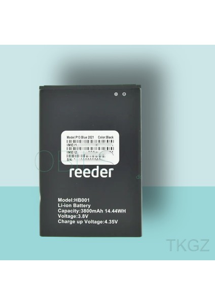 - Reeder P13 Blue Max Pro 2021 Batarya Pil Orijinal Sıfır