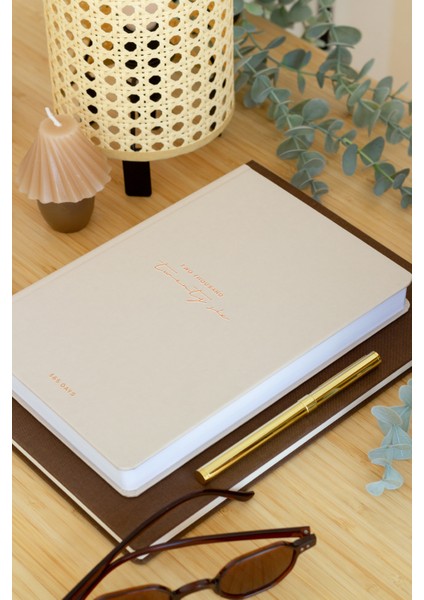 2026 Yılı A5 Tam Gün Ajanda 15X22 cm - 365 Gün Bej fiyatları