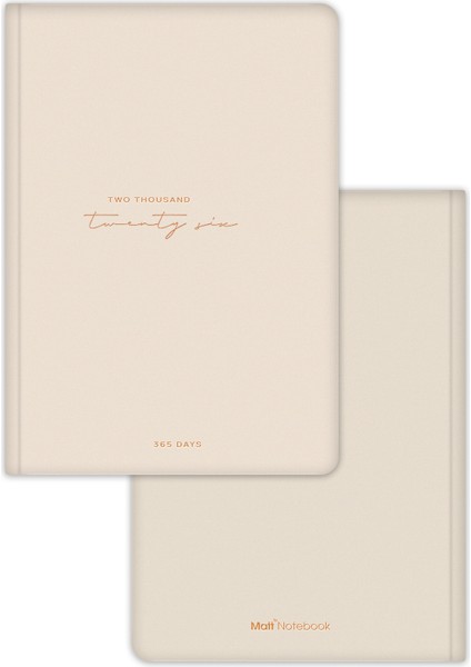 2026 Yılı A5 Tam Gün Ajanda 15X22 cm - 365 Gün Bej indirimleri