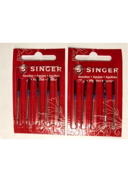 Iki Paket 14 Numara Dikiş Makinası Iğnesi Beyaz Standart Dikiş