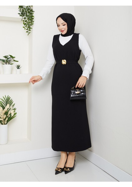 Tesettür Gold Tokalı Jile Gömlek Takım fiyatları