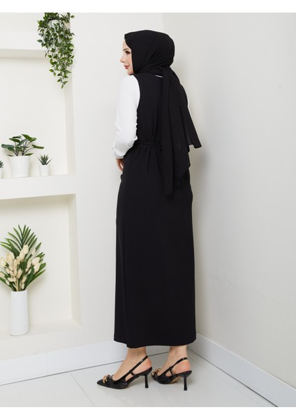 Tesettür Gold Tokalı Jile Gömlek Takım