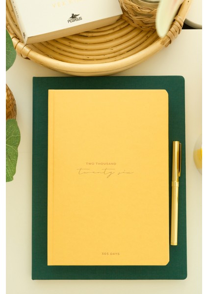 2026 Yılı A5 Tam Gün Ajanda 15X22 cm - 365 Gün Sarı fırsatları