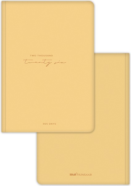 2026 Yılı A5 Tam Gün Ajanda 15X22 cm - 365 Gün Sarı indirimleri