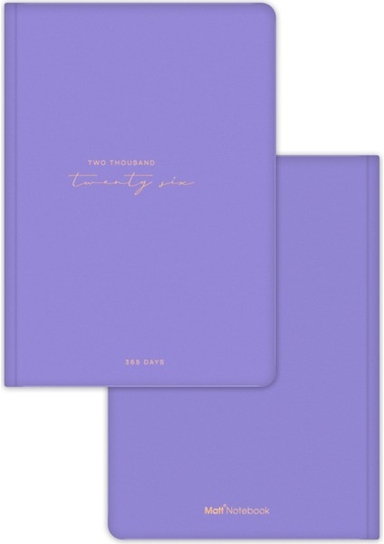 2026 Yılı A5 Tam Gün Ajanda 15X22 cm - 365 Gün Lila indirimleri