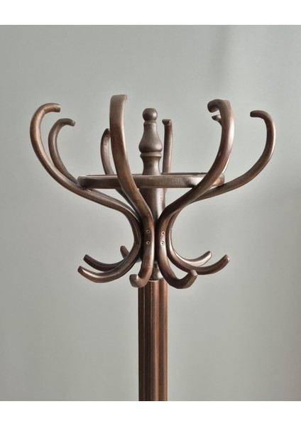 Ahşap Askılık - Tonet Ayaklı Askılık 8'li - Ceket Elbise Portmanto Askılık (Değiştirilebilir Renk) modelleri