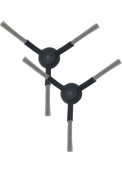 Siyah Yan Fırça Çift Paket, Uyumlu Temizlik Robotu Için Temizlik Aksesuarı