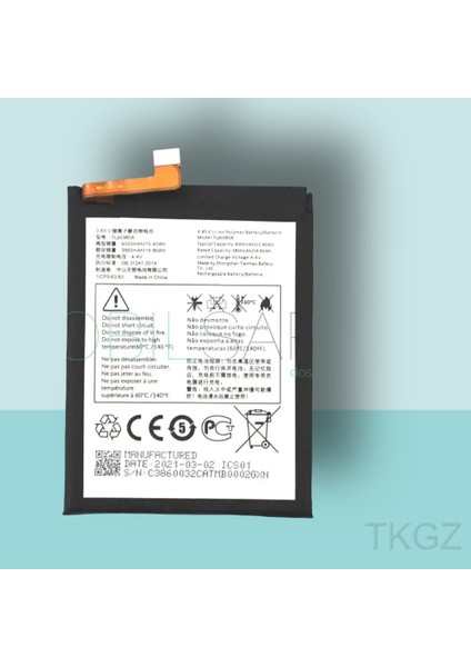 - Tcl 20E - TLP-038D7 - Batarya Pil Orijinal Sıfır