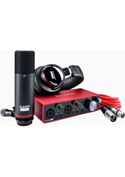 Scarlett 2i2 Studio 3. Nesil Stüdyo Kiti, Mic-Headphones
