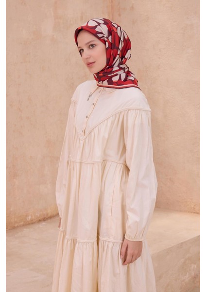 Tivil Saf İpek Eşarp 4116 - 39 Bordo Karışık Desen fiyatları