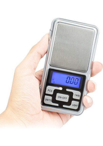 Hassas Dijital Mini El Tartısı, Kuyumcu ve Takı Ölçüm Aracı, Gri Renk