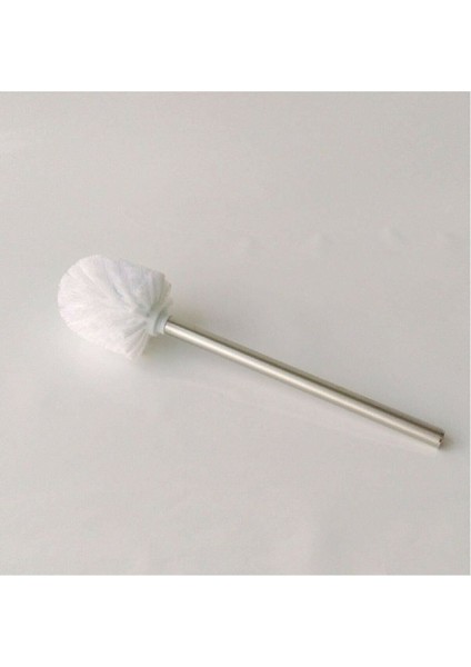 Beyaz Metal Saplı Tuvalet Fırçası, Klozet ve Wc Temizliği Için Yedekli Set