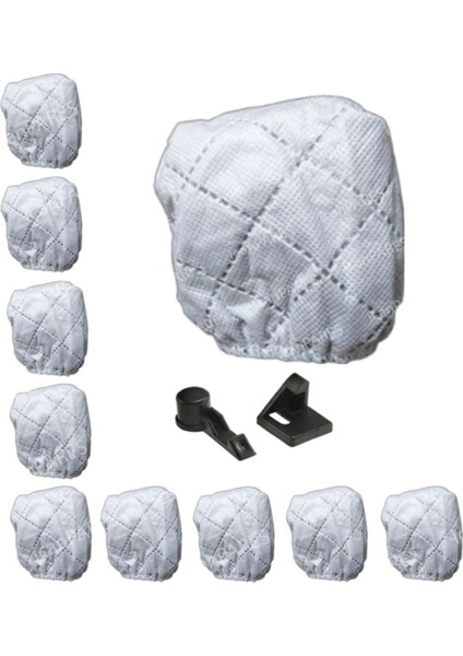 Dikey Süpürge Toz Torbası 10'lu ve Tırnak Seti Hediye, Gri Renk