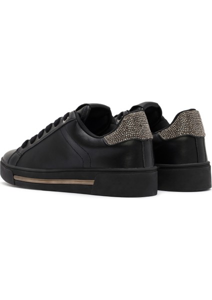 Kadın Siyah Bağcıklı Taşlı Sneaker 25AFD430318 indirimleri