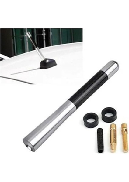 Toyota Rav4 Uyumlu Karbon Fiber Oto Radyo Anteni Çubuk Anten Gri