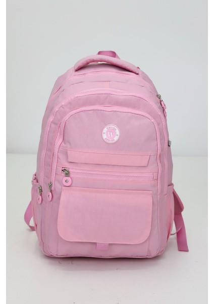 5 Gözlü Kapaklı Geniş Sırt Çantası Peluş Hediyeli